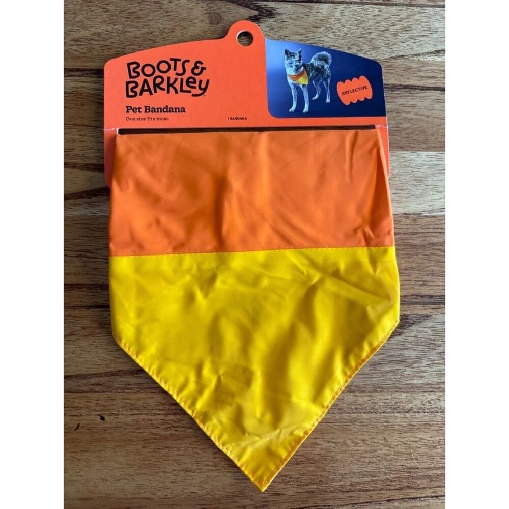 Reflective Candy Corn Costume Dog Bandana - Boots & Barkley One Size Fits Most